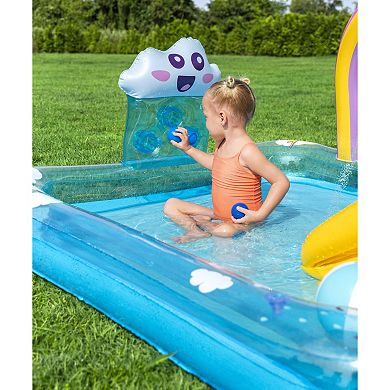 Bestway H2OGO! Inflatable Water Play Center Pool with Slide, Sprinkler Arch & Game Balls