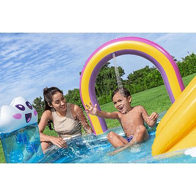Bestway H2OGO! Inflatable Water Play Center Pool with Slide, Sprinkler Arch & Game Balls