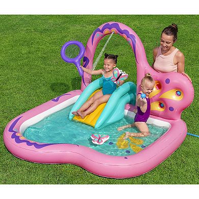 Bestway H2OGO! Inflatable Water Play Center & Pool 71x71x46” Slide & Sprinkler Arch
