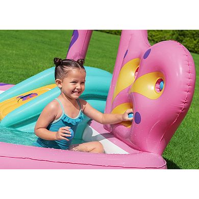 Bestway H2OGO! Inflatable Water Play Center & Pool 71x71x46” Slide & Sprinkler Arch