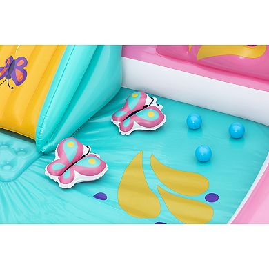Bestway H2OGO! Inflatable Water Play Center & Pool 71x71x46” Slide & Sprinkler Arch