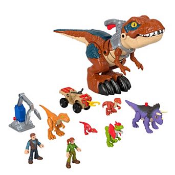 IMAGINEXT Jurassic World 7 pc Chomping T-Rex & Mini Figures Set