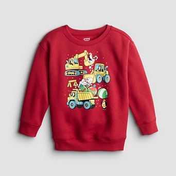 Baby & Toddler Boy Jumping Beans® Holiday Fleece Crewneck Sweatshirt