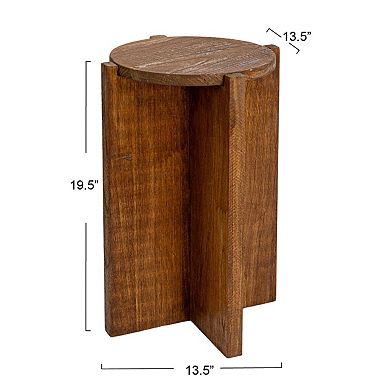Hello Honey Paulownia Wood Round Accent Table