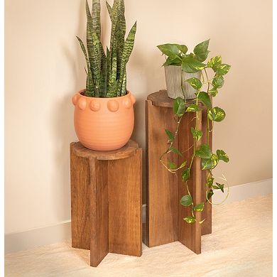 Hello Honey Paulownia Wood Round Accent Table