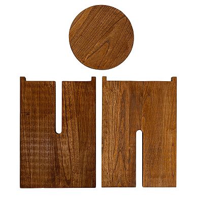 Hello Honey Paulownia Wood Round Accent Table