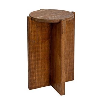 Hello Honey Paulownia Wood Round Accent Table