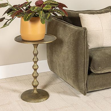 Hello Honey Hammered Metal Table
