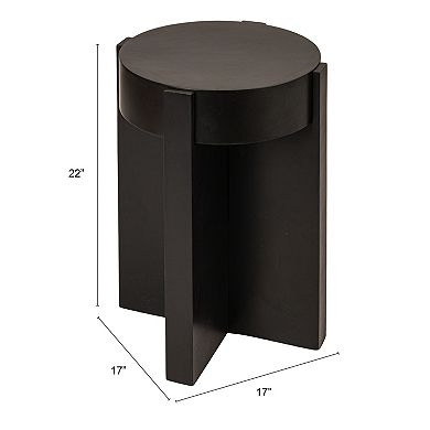 Hello Honey Acacia Wood Side Table with Metal Top