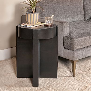 Hello Honey Acacia Wood Side Table with Metal Top