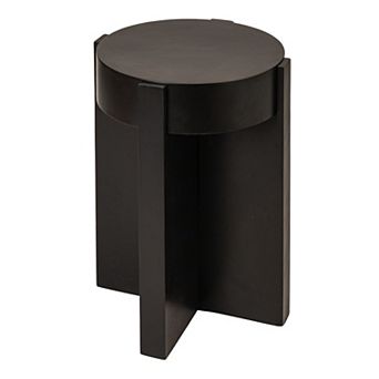 Hello Honey Acacia Wood Side Table with Metal Top