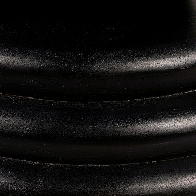 Hello Honey Round Mango Wood Bulbed Pedestal End Table