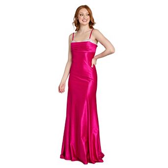 Juniors' Morgan and Co Shimmering Floral Sequined Mermaid Gown