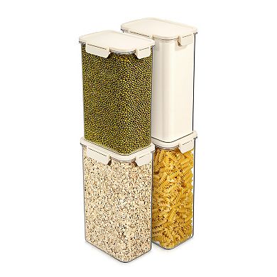 Sorbus 4 Pack Airtight Food Storage Container for Pantry, Rice, Pasta, Cereal and Snacks