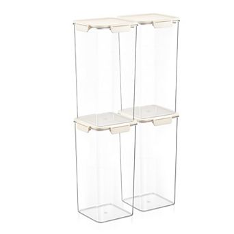 Sorbus 4 Pack Airtight Food Storage Containers for Pantry, Rice, Pasta, Cereal and Snacks