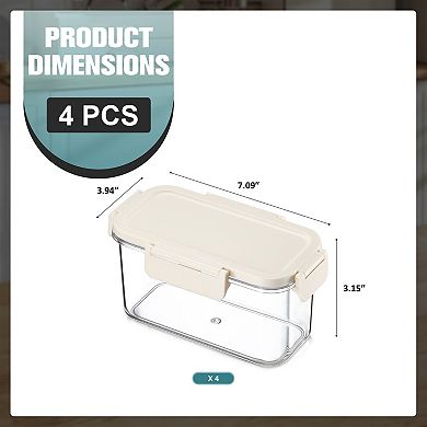 Sorbus 4 Pack Airtight Food Storage Container for Pantry, Rice, Pasta, Cereal and Snacks