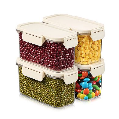 Sorbus 4 Pack Airtight Food Storage Container for Pantry, Rice, Pasta, Cereal and Snacks