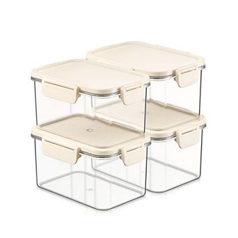 Sorbus Four Pack Airtight Food Storage Container for Pantry, Rice, Pasta, Cereal and Snacks