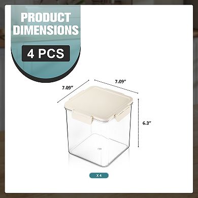 Sorbus 4 Pack Airtight Food Storage Container for Pantry, Rice, Pasta, Cereal and Snacks