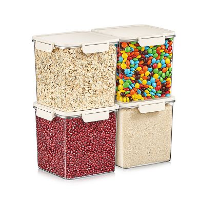 Sorbus 4 Pack Airtight Food Storage Container for Pantry, Rice, Pasta, Cereal and Snacks