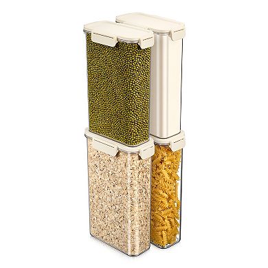 Sorbus 4 Pack Airtight Food Storage Containers s for Pantry, Rice, Pasta, Cereal and Snacks