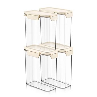 Sorbus 4 Pack Airtight Food Storage Container for Pantry, Rice, Pasta, Cereal and Snacks