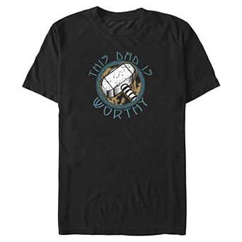 Big & Tall Marvel Thor This Dad Is Worthy Graphic Tee