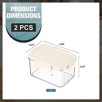 Sorbus Two Pack Airtight Food Storage Container for Pantry, Rice, Pasta, Cereal and Snacks