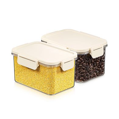 Sorbus Two Pack Airtight Food Storage Container for Pantry, Rice, Pasta, Cereal and Snacks