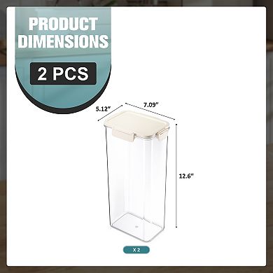 Sorbus 2 Pack Airtight Food Storage Container for Pantry, Rice, Pasta, Cereal and Snacks