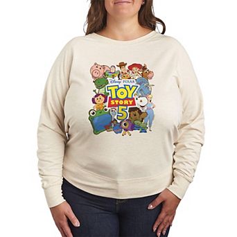 Plus Size Disney / Pixar's Toy Story 5 Characters French Terry Long Sleeve Tee