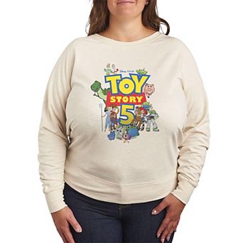Women's Plus Disney / Pixar's Toy Story 5 Logo & Characters French Terry Long Sleeve Tee