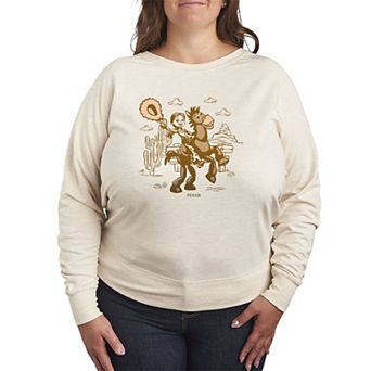 Women's Plus Disney / Pixar's Toy Story 5 Jessie & Bullseye French Terry Long Sleeve Tee