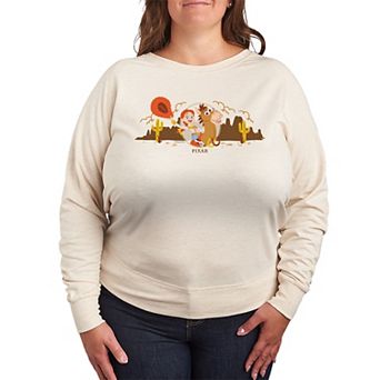 Women's Plus Disney / Pixar's Toy Story 5 Jessie & Bullseye French Terry Long Sleeve Tee