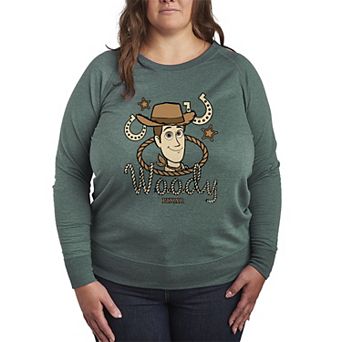 Women's Plus Disney / Pixar's Toy Story 5 Woody Cowboy French Terry Long Sleeve Tee