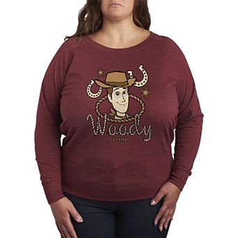 Women's Plus Disney / Pixar's Toy Story 5 Woody Cowboy French Terry Long Sleeve Tee