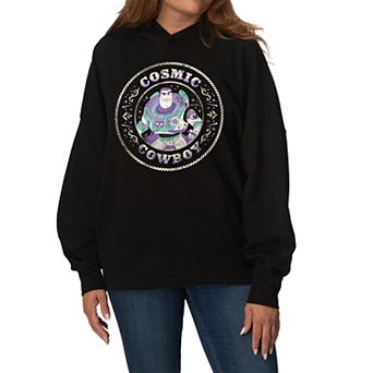 Women's Disney / Pixar's Toy Story 5 Buzz Lightyear Cosmic Cowboy Oversized Fleece Hoodie Sweatshirt