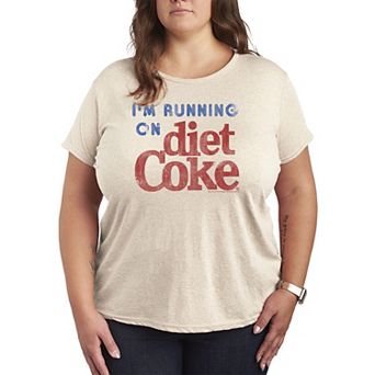 Plus Size Diet Coke I'm Running On Diet Coke Graphic Tee