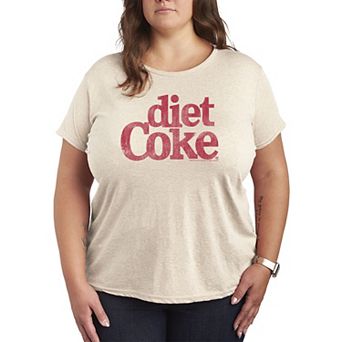 Plus Size Diet Coke Logo Distressed Graphic Tee