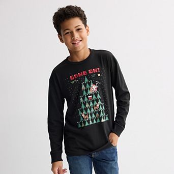 Boys 8-20 Sonoma Goods For Life® Wintertime Long Sleeve Graphic Tee in Regular & Husky