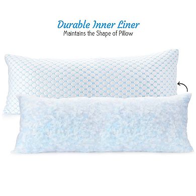 Nestl Memory Foam Cooling Pillow Heat and Moisture Reducing Ice Silk and Gel Infused