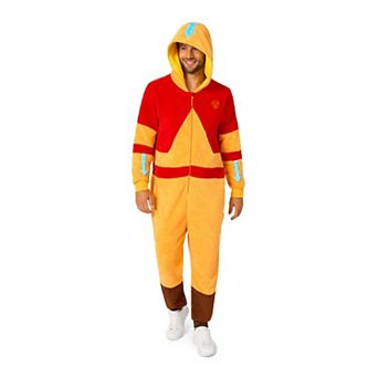 Men's OppoSuits Avatar: The Last Airbender Aang Hooded One-Piece Pajamas