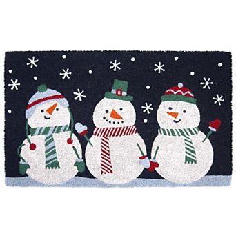 St. Nicholas Square® Snowmen Coir Doormat