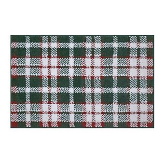 St. Nicholas Square® Green Plaid Supersoft Throw or Runner Rug