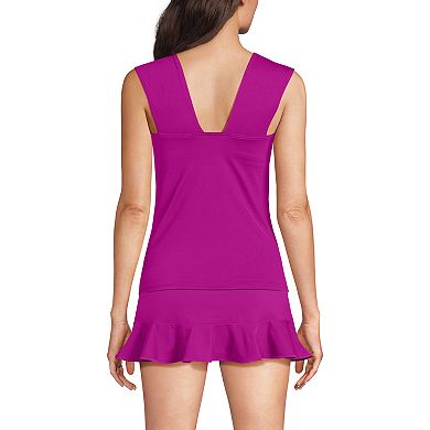 Women's Lands' End Square Neck Underwire Tankini Swim Top