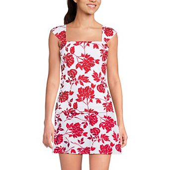 Women's Lands' End Square Neck Underwire Tankini Swim Top
