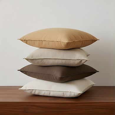 Neutral Linen Pillow Covers Set of 4 Soft Natural Fall Decor
