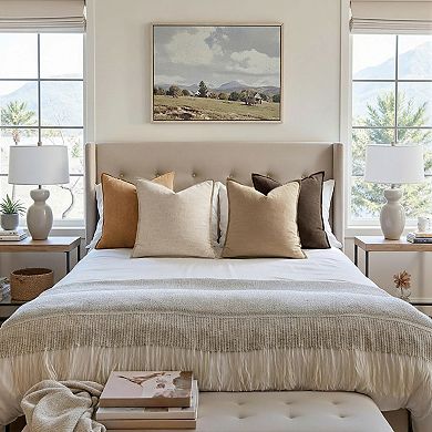 Neutral Linen Pillow Covers Set of 4 Soft Natural Fall Decor