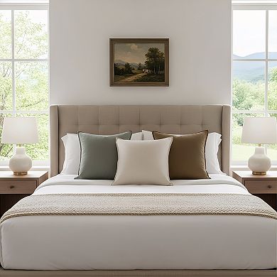 Neutral Linen Pillow Covers Set of 4 Soft Natural Solid