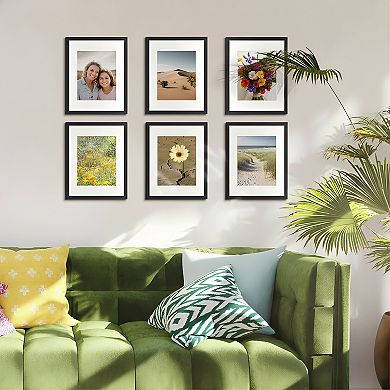 Picture Frame Set of 5 for 11x14 Photos with Mat for 8x10